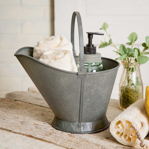 FARMHOUSE METAL COAL SCUTTLE - Avenue of Oaks Decor