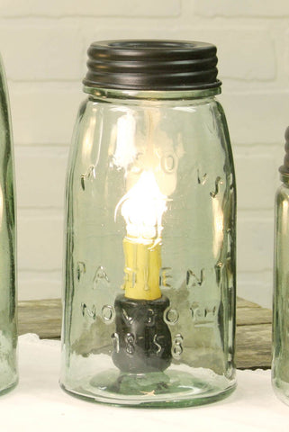 MASON JAR LAMP, QUART SIZE - Avenue of Oaks Decor