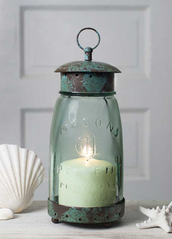 MASON JAR LANTERN CANDLE HOLDER - Avenue of Oaks Decor