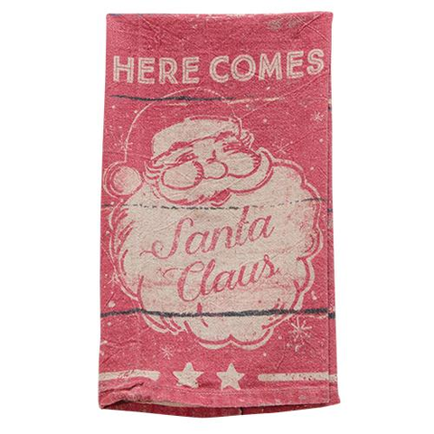 SANTA CLAUS VINTAGE STYLE DISH TOWEL - Avenue of Oaks Decor