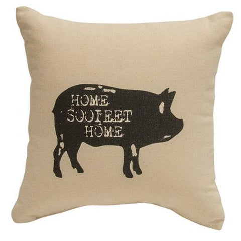 HOME SOOIEET HOME FARMHOUSE PIG ACCENT PILLOW - Avenue of Oaks Decor