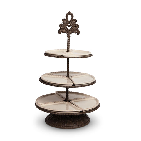 The GG Collection Gracious Goods Three Tier Server - Avenue of Oaks Decor