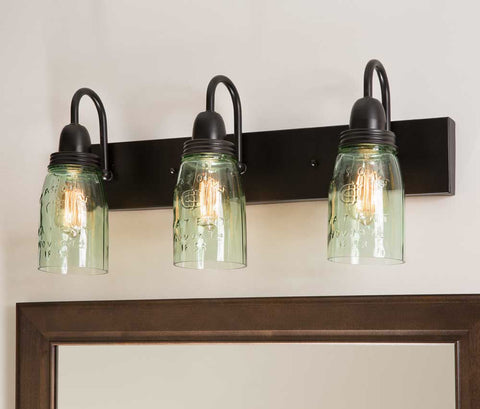 MASON JAR VANITY LIGHT - Avenue of Oaks Decor