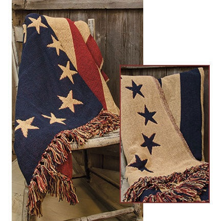 OLD GLORY WOVEN THROW - Avenue of Oaks Decor