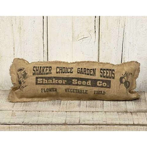 BURLAP SACK GARDEN SEED ACCENT PILLOW - Avenue of Oaks Decor