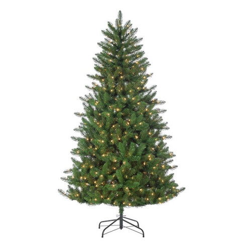 Stone Pine, 6.5ft Pre-lit Clear Lights - Avenue of Oaks Decor