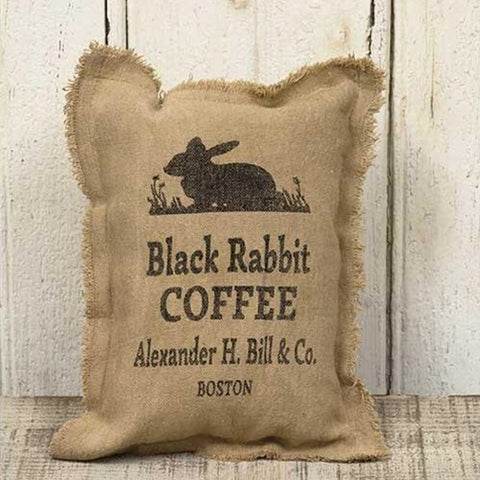 BOSTON COFFEE BURLAP SACK ACCENT PILLOW - Avenue of Oaks Decor