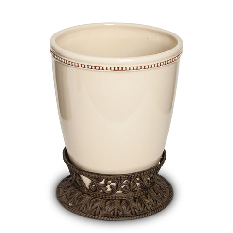 The GG Collection Gracious Goods Acanthus Leaf Trash Can - Avenue of Oaks Decor