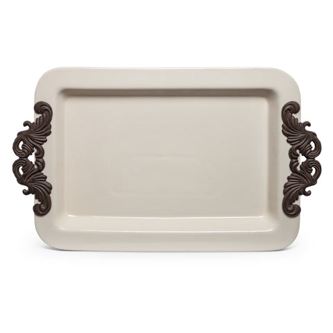 The GG Collection Gracious Goods Acanthus Leaf Serving Tray - Avenue of Oaks Decor