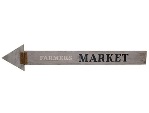 FARMERS MARKET WOODEN ARROW SIGN - Avenue of Oaks Decor