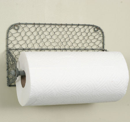 CHICKEN WIRE HANGING PAPER TOWEL HOLDER - Avenue of Oaks Decor