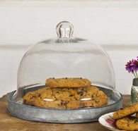 MEDIUM DESSERT CLOCHE WITH BASE AND DOME - Avenue of Oaks Decor