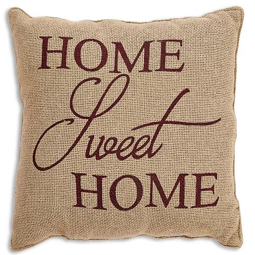 HOME SWEET HOME BURGANDY PILLOW - Avenue of Oaks Decor