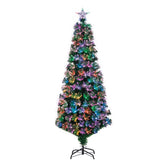 Color Changing Fiber Optic Tree, 6 ft., 209 UL Multi-Color Fiber Optic LED Lights - Avenue of Oaks Decor