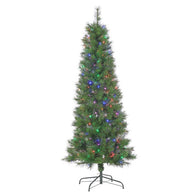 LED Hard/Mixed Needle Fiber Optic Tree, 6.5 ft. - Avenue of Oaks Decor