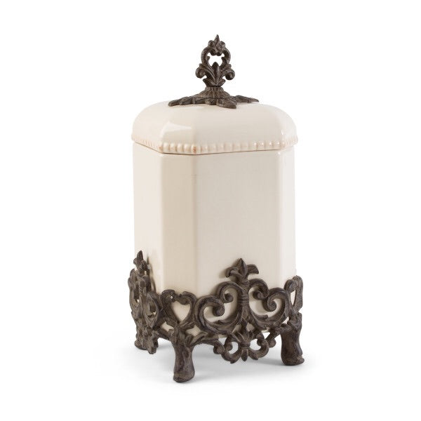 The GG Collection Gracious 15"H Provencial Canister - Avenue of Oaks Decor