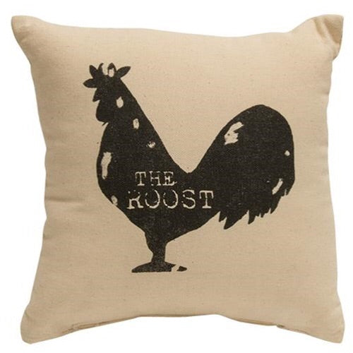 THE ROOST FARMHOUSE ROOSTER ACCENT PILLOW - Avenue of Oaks Decor