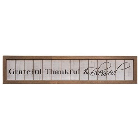 GREATFUL THANKFUL AND BLESSED SHIPLAP SIGN - Avenue of Oaks Decor