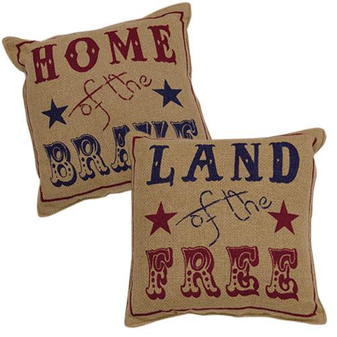 4TH OF JULY ACCENT PILLOWS, SET OF 2 - Avenue of Oaks Decor