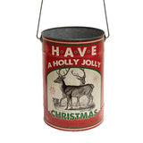 Holly Jolly Christmas Buckets, Set of 3 - Avenue of Oaks Decor