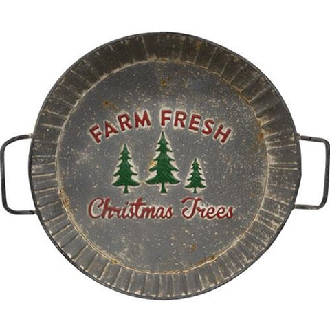 Farm Fresh Trees Metal Tray - Avenue of Oaks Decor