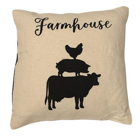 STACKED FARMHOUSE ANIMALS ACCENT PILLOW - Avenue of Oaks Decor