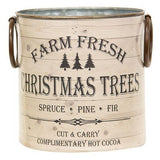 Farm Fresh Christmas Trees Buckets, Set Of 2 - Avenue of Oaks Decor