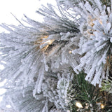 LED Lightly Flocked Snowbell Pine,Twinkling Lights 9 ft. - Avenue of Oaks Decor