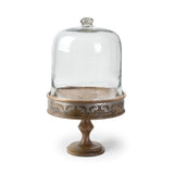 The GG Collection Gracious Goods Wood and Metal Inlay Heritage Collection Cake Stand - Avenue of Oaks Decor