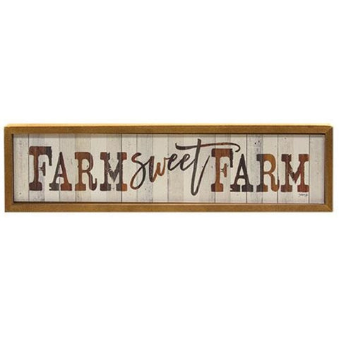 FARM SWEET FARM RUSTIC WOODEN SIGN - Avenue of Oaks Decor