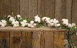 COTTON AND WILLOW LEAVES GARLAND, 5ft - Avenue of Oaks Decor