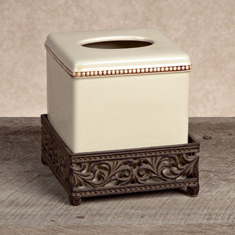 The GG Collection Gracious Goods Acanthus Leaf Tissue Holder - Avenue of Oaks Decor