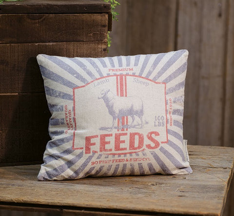 PREMIUM FEEDS FARMHOUSE ACCENT PILLOW - Avenue of Oaks Decor