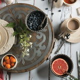 The GG Collection Gracious Goods 22" Lazy Susan With Metal Inlay Heritage Collection - Avenue of Oaks Decor