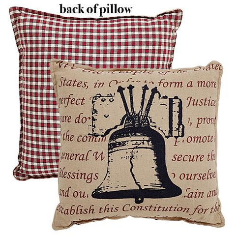 INDEPENDENCE BELL 4th OF JULY ACCENT  PILLOW - Avenue of Oaks Decor