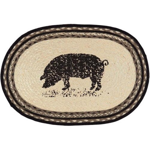 FARMHOUSE PIG JUTE PLACEMATS, SET OF 6 - Avenue of Oaks Decor